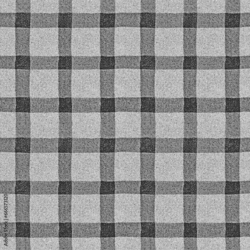 Tileable Canvas Cotton fabric Textured summer black and white theme checked pattern.classic checkered tablecloth black and white texture background.