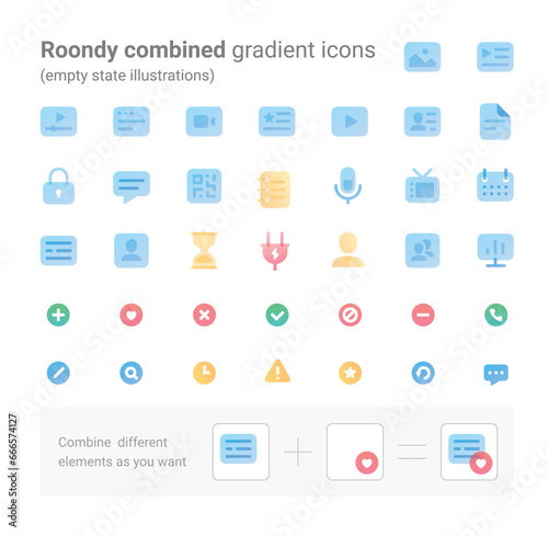Roondy color combined icons (light theme)