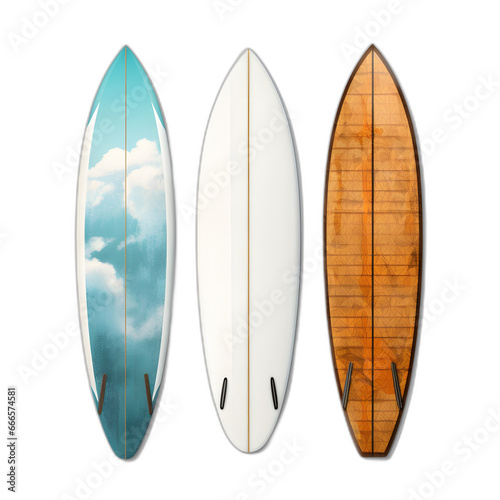surfboards isolated on transparent or white background © Pixel Prophet