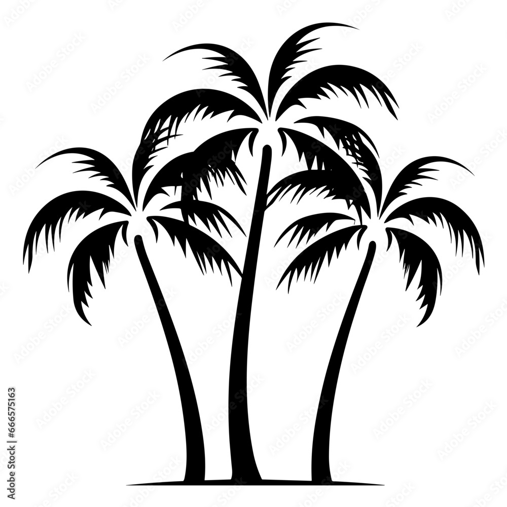 Simple Palm Icon Silhouette. SVG Vector Illustration Simple Palm Icon Silhouette. SVG Vector Illustration