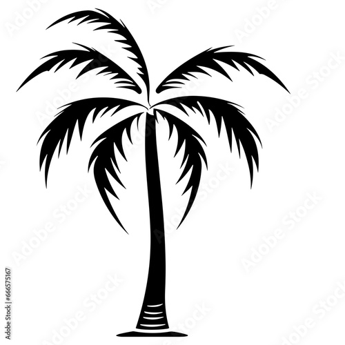 Simple Palm Icon Silhouette. SVG Vector Illustration