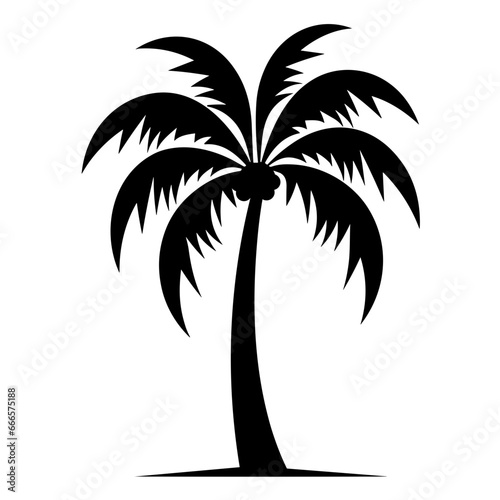 Simple Palm Icon Silhouette. SVG Vector Illustration