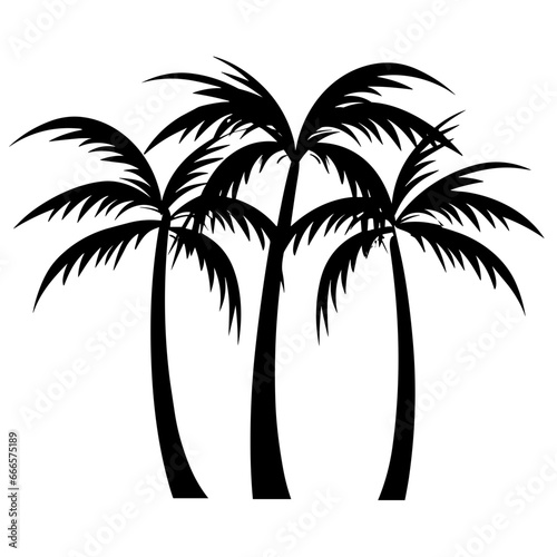 Simple Palm Icon Silhouette. SVG Vector Illustration