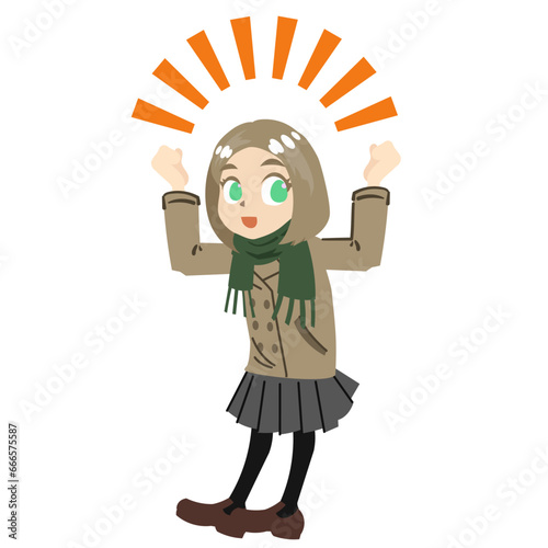 High school student cheers