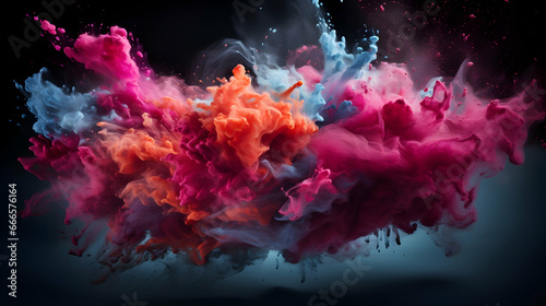 Colorful powder mix splash,Generated by AI