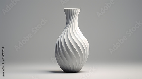 White empty vase mock up in modern interior