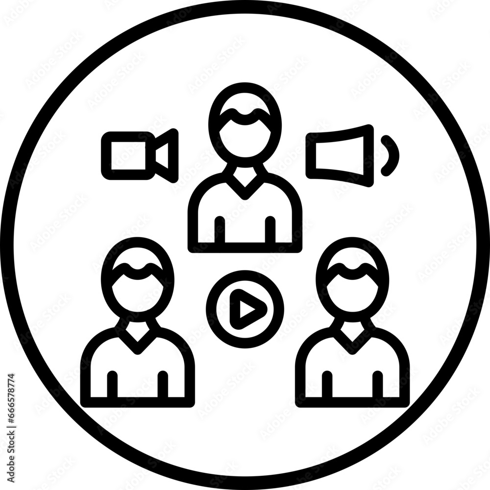 Social Media Audience Icon Style Social Media Audience Icon Style