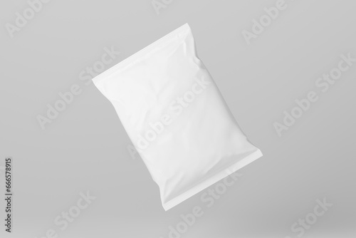 Zip bag mock-up. Blanc zip bag template on studio background.  © GAS