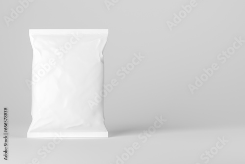 White zip bag / chips bag template - mock up