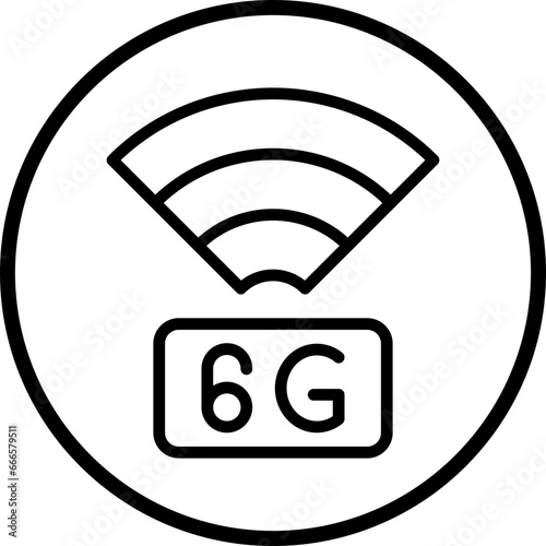 6G Network Icon Style