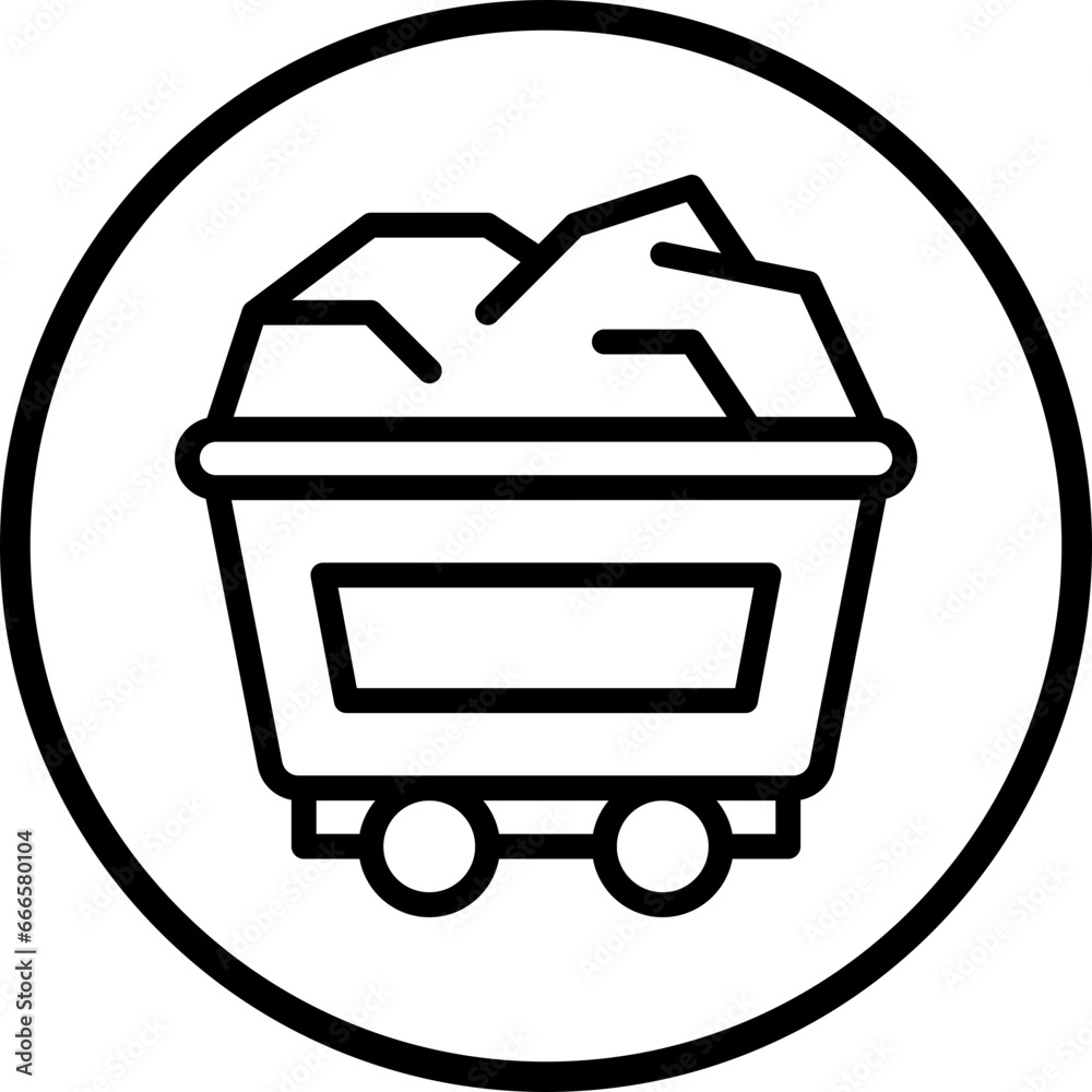 Mining Cart Icon Style Mining Cart Icon Style