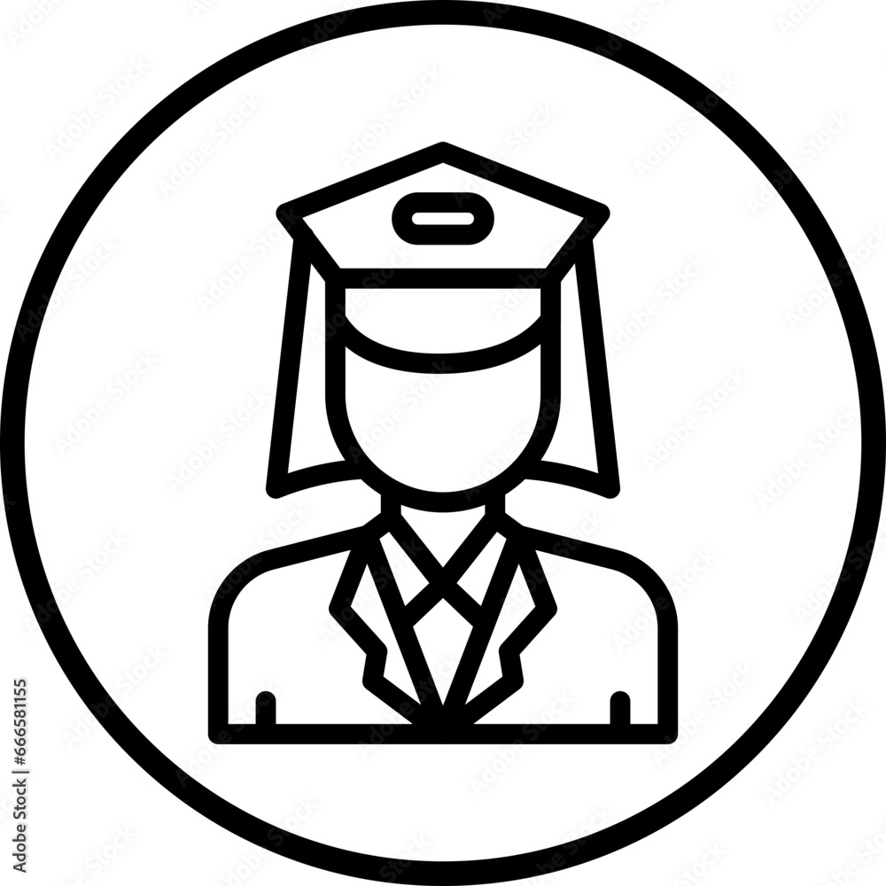 Female Captain Icon Style