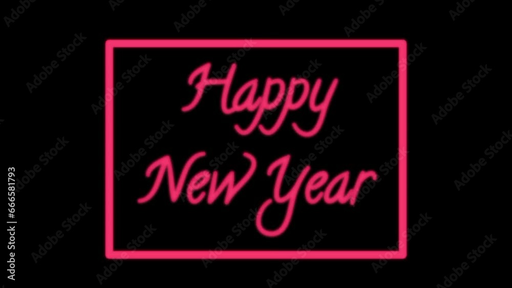 Video animation with the theme happy new year 2024 Video animation with the theme happy new year 2024