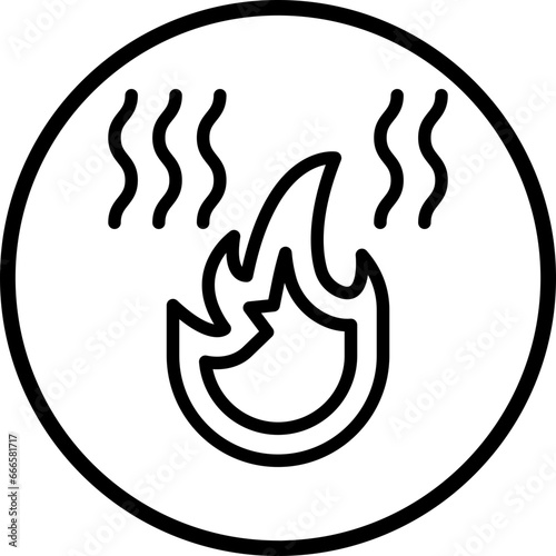 Fire Pollution Icon Style