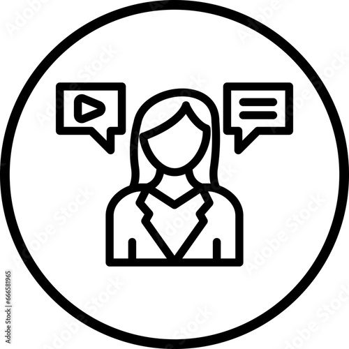 Female Influencer Icon Style