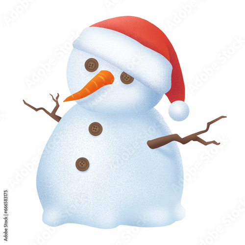 Snowman, Christmas, hand drawn 