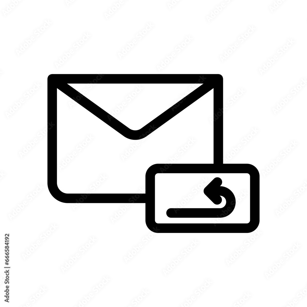email replay icon or logo design isolated sign symbol vector illustration - High quality black outline style vector icon collection. email replay icon or logo design isolated sign symbol vector illustration - High quality black outline style vector icon collection.