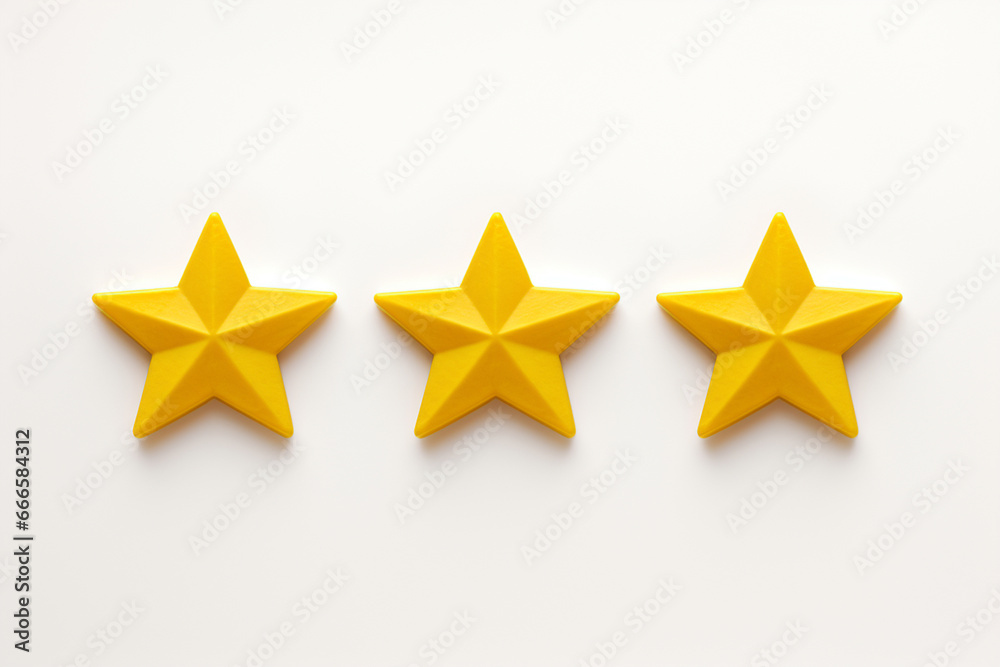 Three stars, 3 Stars, Three Yellow stars isolated on copy space white background, Star rating, Customer review, Client testimonial, Star icon, Customer feedback, 3 star rating, Quality rating icon Three stars, 3 Stars, Three Yellow stars isolated on copy space white background, Star rating, Customer review, Client testimonial, Star icon, Customer feedback, 3 star rating, Quality rating icon
