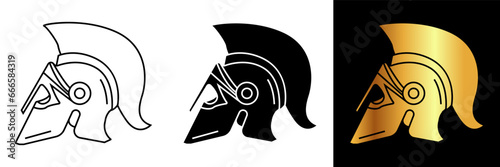 The Spartan helmet icon represents valor, strength, and the indomitable spirit of ancient warriors.