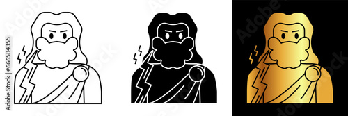The Zeus icon, inspired by the powerful Greek god, symbolizes divine strength, leadership, and thunderous might.