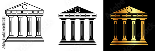The Greek Temple icon pays tribute to the architectural marvels of ancient Greece. This icon captures the grandeur, elegance, and historical significance of Greek temples.