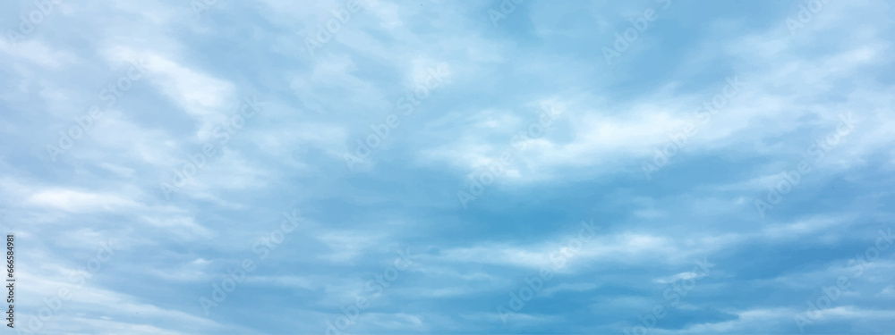 Fototapeta premium sunny sky blue light watercolor background. Aquarelle painting brush effect card paper textured canvas cloudy smoke space for text, entertaining card, template. aquamarine color graphics illustration