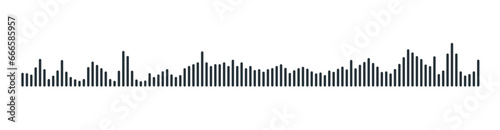 Obraz na płótnie podcast sound waveform pattern for radio audio, music player, video editor, voise message in social media chats, voice assistant, recorder. vector illustration w salonie