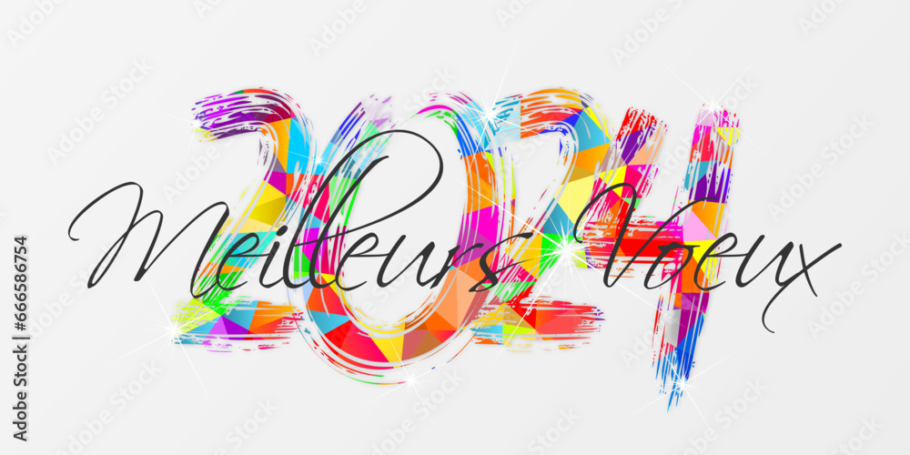 Fototapeta premium 2024 - Meilleurs vœux - Bonne année