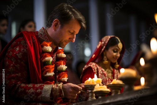 Indian wedding with traditional ceremonies and events