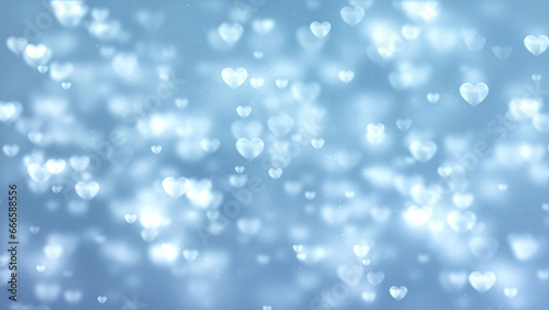 Beautiful clean bokeh heart abstract background