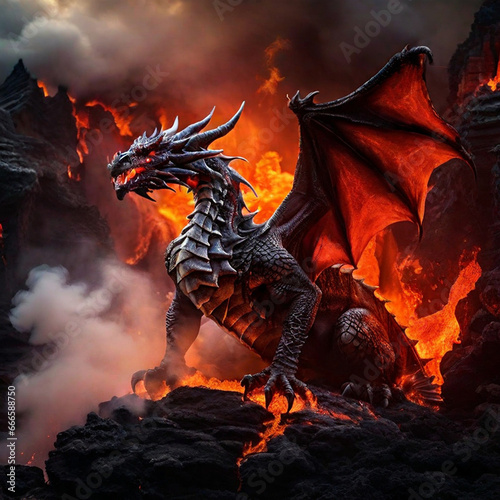 Fantasy Dragon, generative ai © Andreea Eremia 
