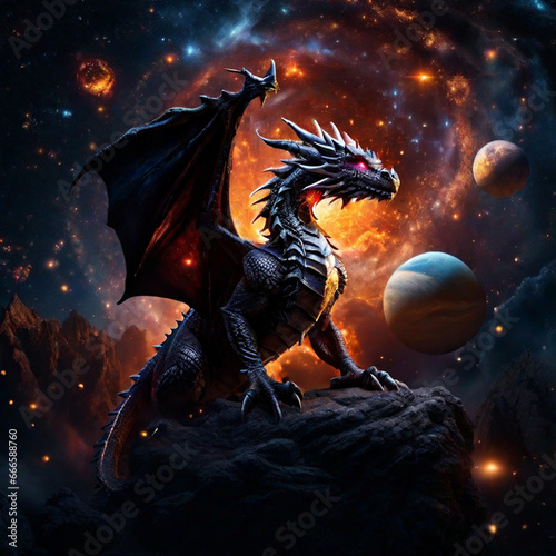 Fantasy Dragon, generative ai © Andreea Eremia 