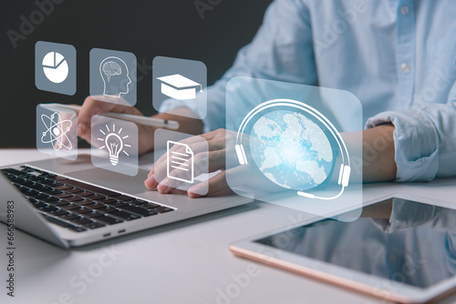  Digital e learning technology and training education internet online computer