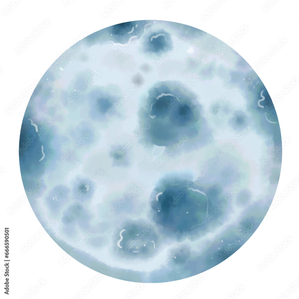 Obraz premium Hand drawn&nbsp;watercolor Moon.