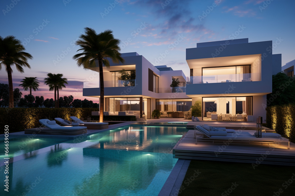 Fototapeta premium Modern luxury home design