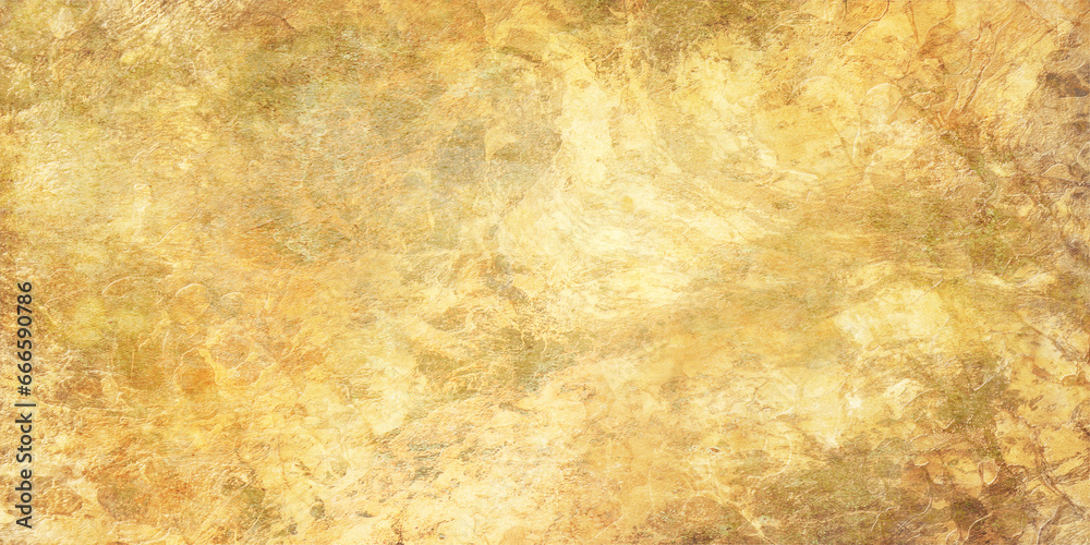 Vintage old stone texture. Abstract aged painting background for cover design, poster, flyer, cards, poster. Natural marble. Dirty old surface. Painted gold backdrop.	