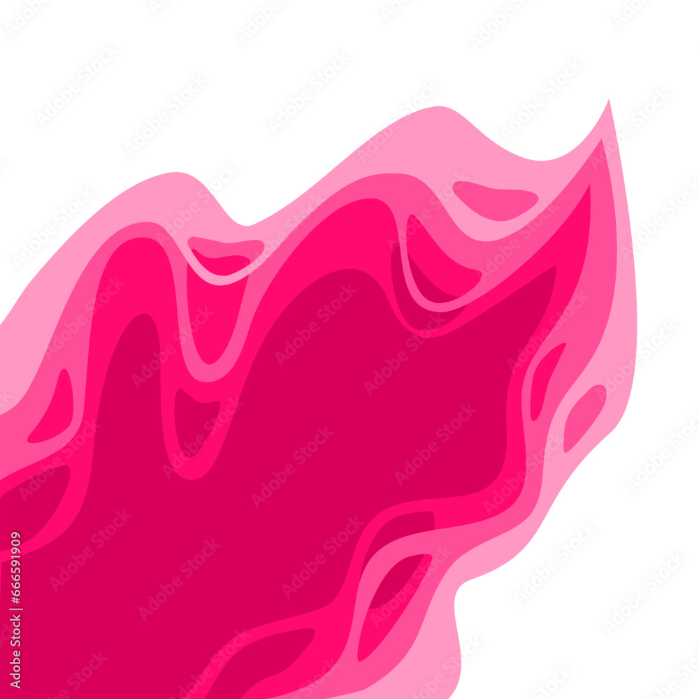 pink wave background. abstract Paper cut background. pink paper cut vector background. 