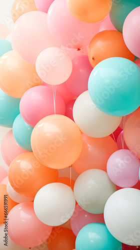 close up of colorful balloons
