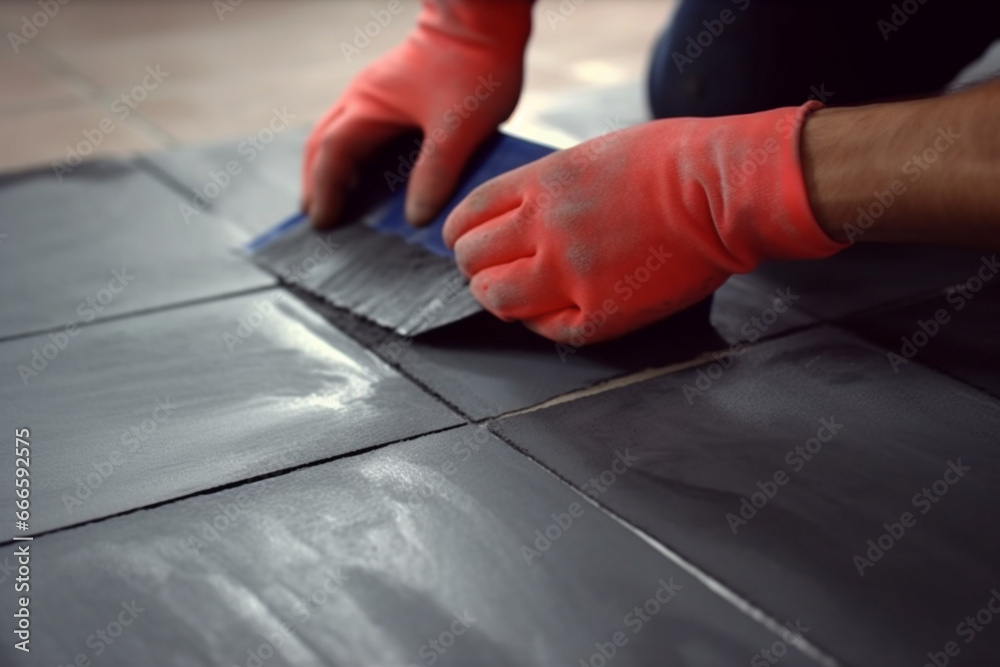 Tile grout, Construction work with ceramic tiles, Grouting, joining