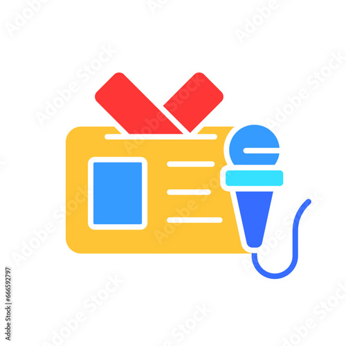 Weather forecast line icon. News, prime time, TV channel, radio, television, reporter, channel. Vector color icon on white background for business and advertising