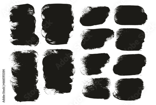 Round Sponge Thick Artist Brush Short Background Mix High Detail Abstract Vector Background Mix Set 