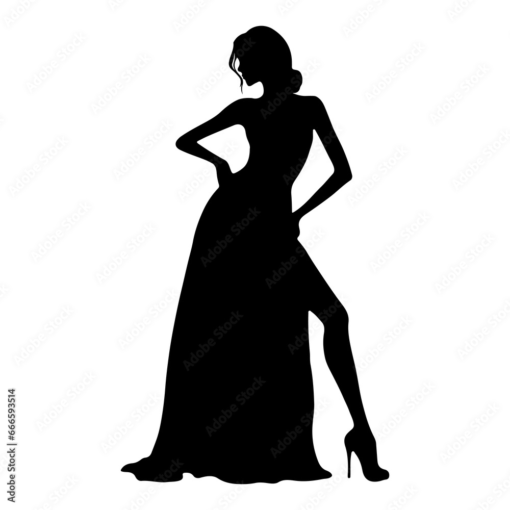 Vector illustration. Silhouette of a girl. Girlfriends on a white background. Vector illustration. Silhouette of a girl. Girlfriends on a white background.