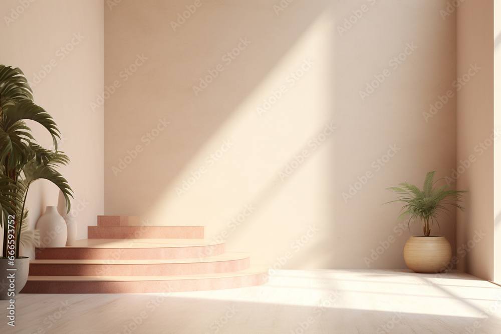 Fototapeta premium Abstract 3d rendered background minimalistic style