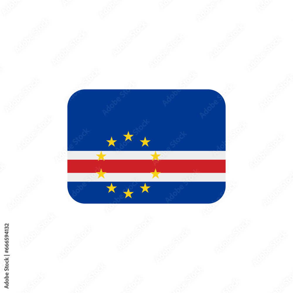 Obraz premium 🇨🇻 Flag: Cape Verde