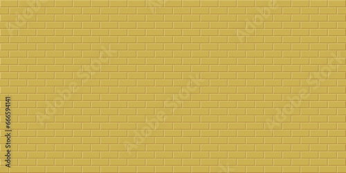 Gold brick wall background, Abstract geometric seamless pattern design, Vector illustration