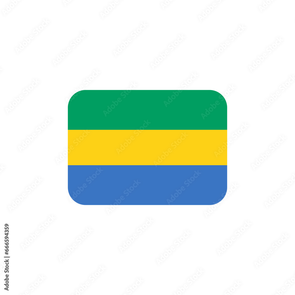 Obraz premium 🇬🇦 Flag: Gabon