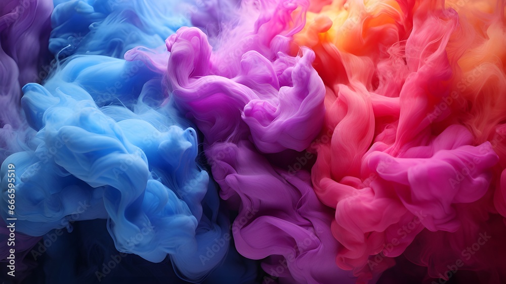 Splash of colors smoke background