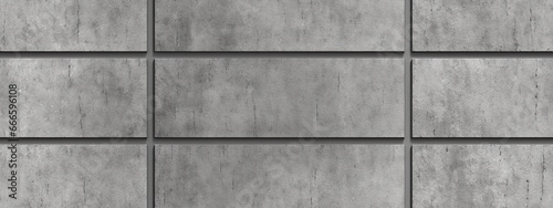 Seamless concrete, galvanized metal wall , floor panel background texture. Tileable silver grey warning stripe scifi spaceship runway, docking bay pattern