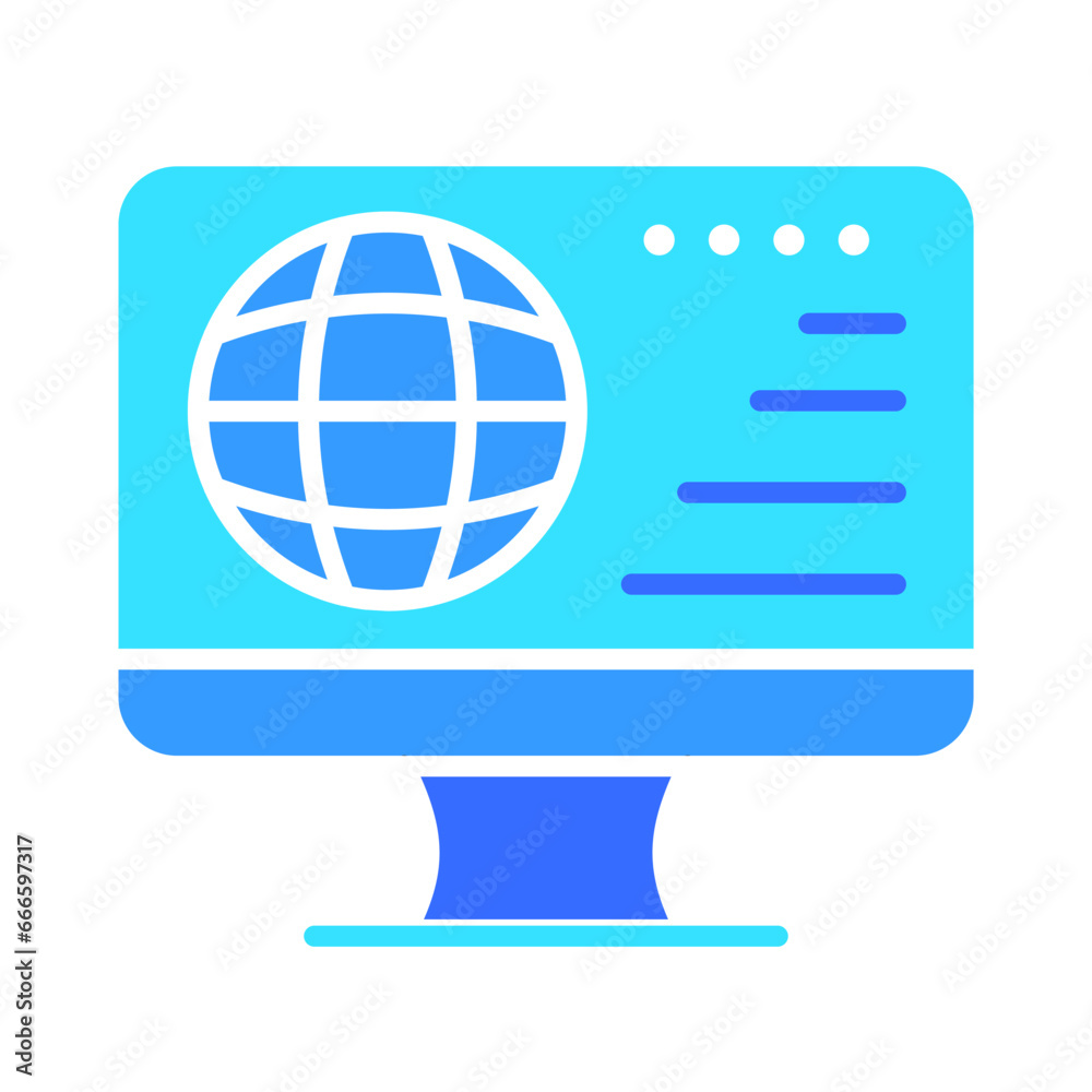 Monitor with planet line icon. Technology, screen, TV, computer, resolution, free time. Vector color icon on a white background for business and advertising Monitor with planet line icon. Technology, screen, TV, computer, resolution, free time. Vector color icon on a white background for business and advertising