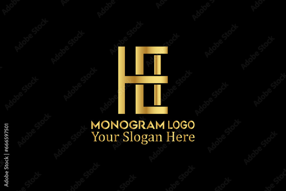 Fototapeta premium Best Luxury, monogram, latter, business logo design